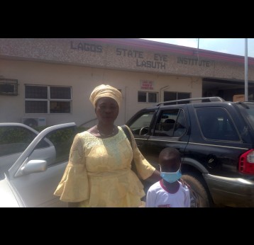 Habeeb and his aunt during a visit to LASUTH. Credit: Royal Ibeh