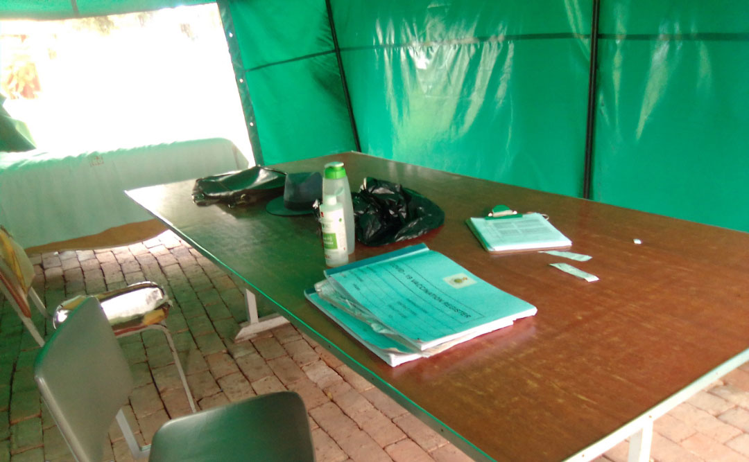 The COVID 19 vaccination centre where nurse Chipo Chapfika operates from