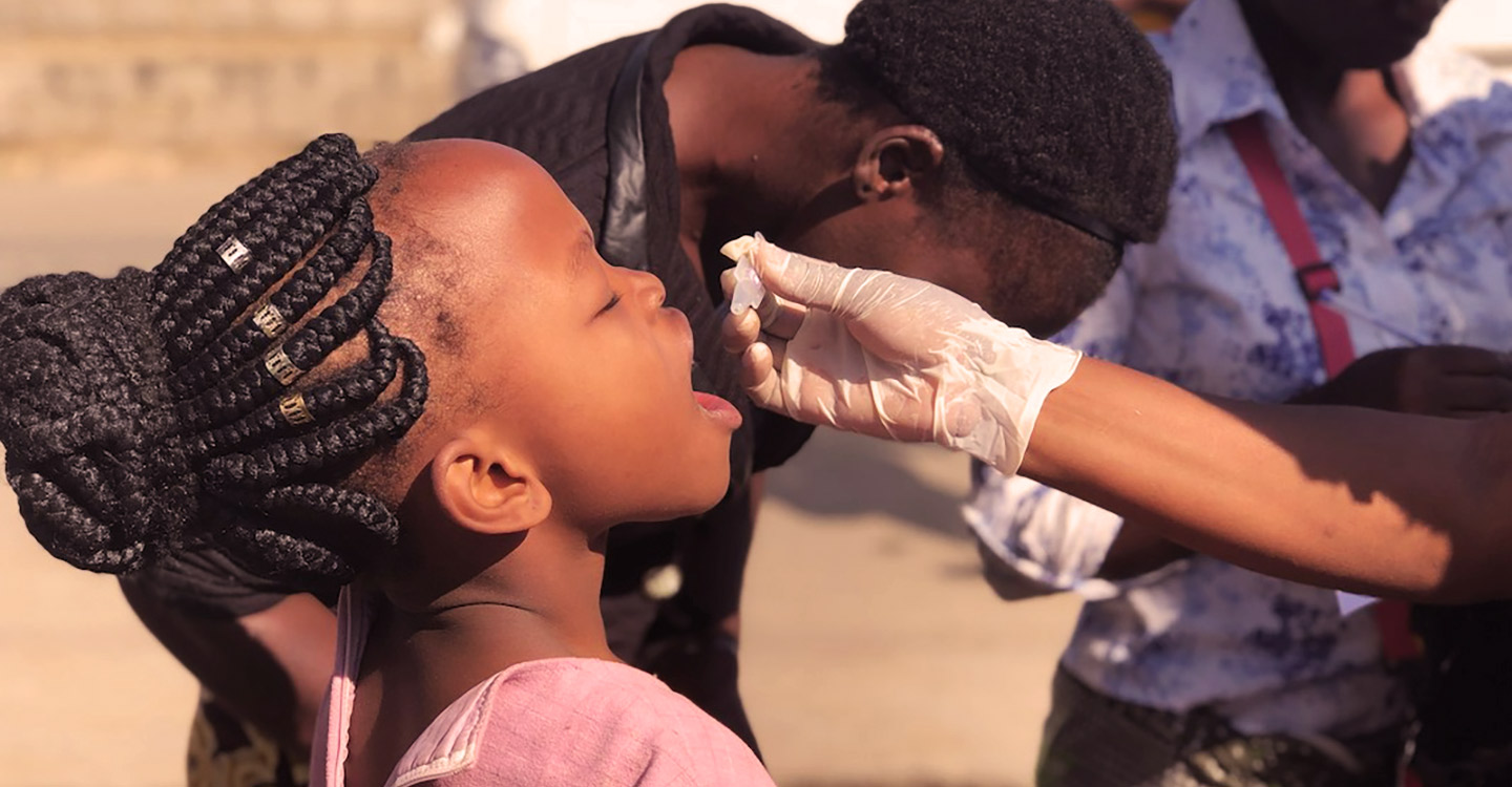 Girl receiving a vaccine dose