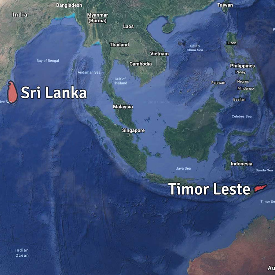 SriLanka-TimorLeste-map