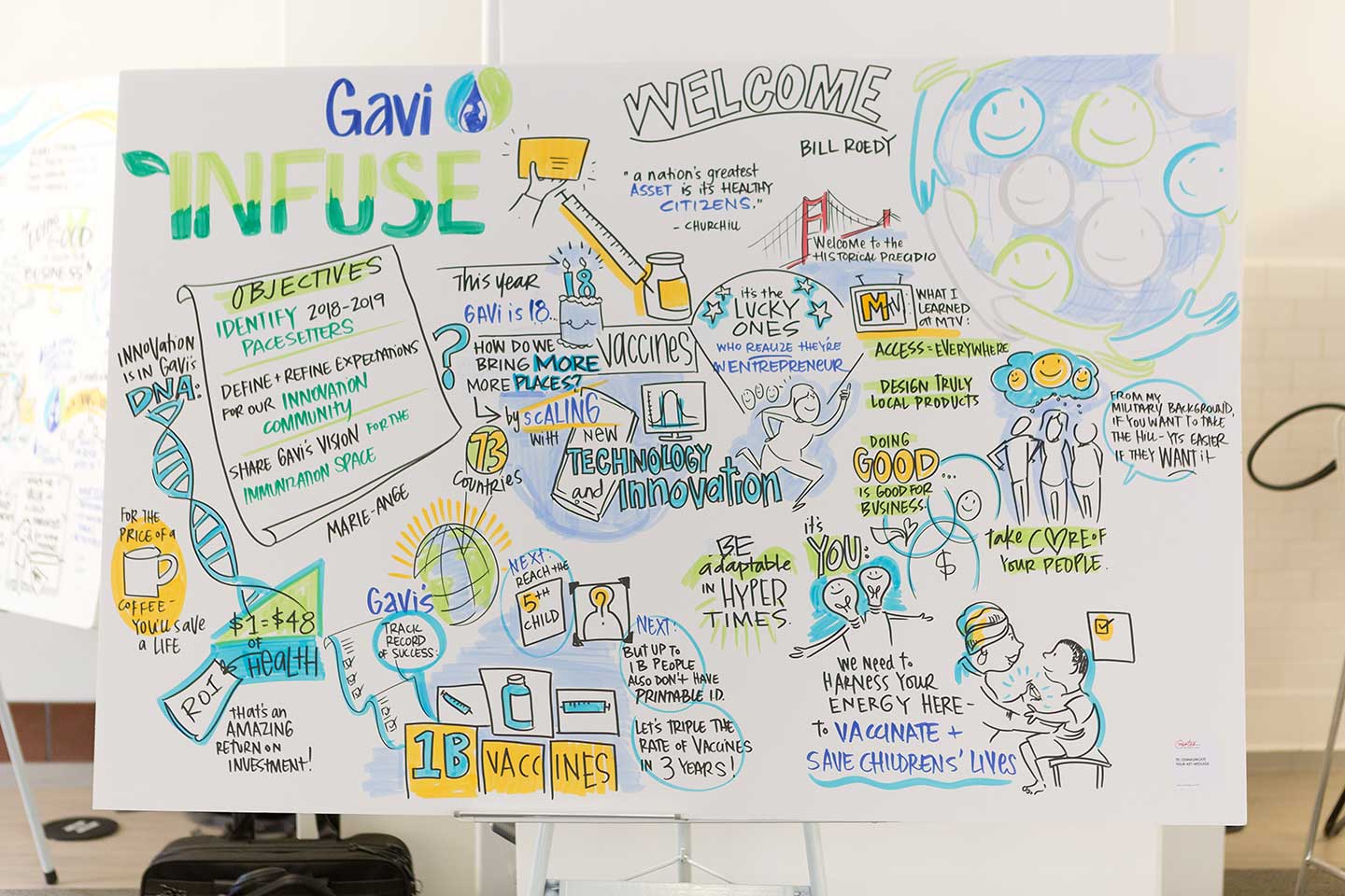 Highlights from Day 1 of the INFUSE workshop. Credit: Gavi/2018/Andrew Pau