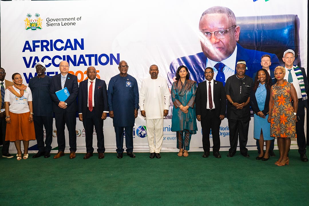 High-Level Event at the African Vaccination Week (AVW) 2025 commemoration in Freetown, Sierra Leone on May 2 hosted by Vice President Jalloh, Sierra Leone Health Minister Austin Demby, and attended by representatives of the AUC, and key immunization partners such as WHO, UNICEF, and Gavi (Dr Sania Nishtar, CEO). Gavi/2025/Dominique Fofanah