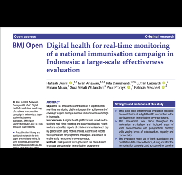 Digital health for real-time monitoring of a national immunisation campaign in Indonesia: a large-scale effectiveness evaluation