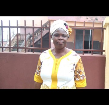 Mrs Adelekan Caroline, a mother who benefited from the house-to-house mobilisation. Photo Credit: Ijeoma Ukazu
