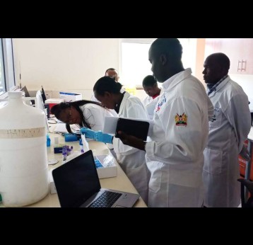 A cross-section of health workers who have been trained to detect and reported suspected cases of yellow fever.