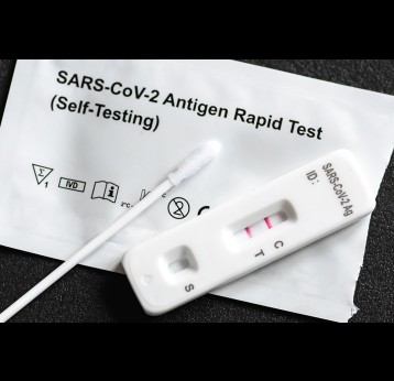 Positive SARS‑CoV‑2, COVID-19 antigen self test kit