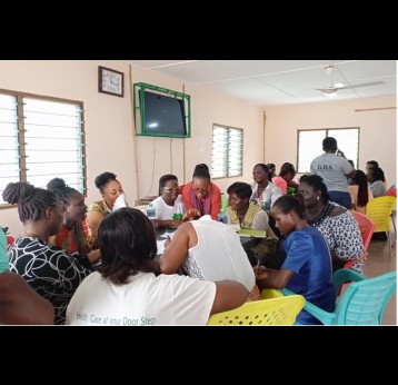 Health workers at the COVID-19 vaccination microplanning workshop in Ga South District. Credit: Emmanuel Nuworzah, JSI Ghana.