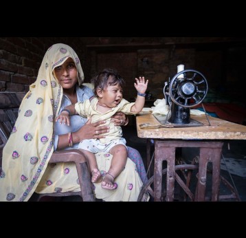 When the local nurse comes to vaccinate children in the village, his parents take Chandan, 9 months old, to get immunised. Credit: Gavi/2023/Benedikt V. Loebell