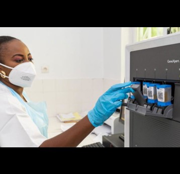  The GeneXpert machines in Brazzaville, Congo analyses around 70 samples every day to detect TB. Many people with the disease, which is particularly prevalent in the Asia Pacific region and Africa, do not even get properly diagnosed. Copyright: WHO/OLUSIMI Vijay.