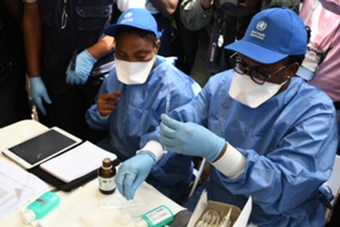 Ebola DRC first shots prepared