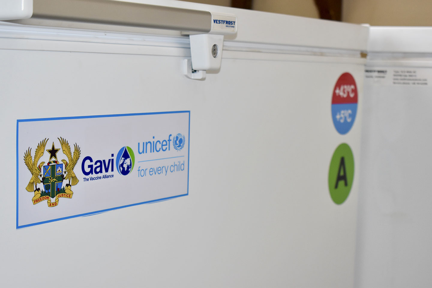 Vaccine fridges provided by Gavi in a health centre in Kumasi in the Ashanti Region on 12 September 2020. ©UNICEF/PAPPOE