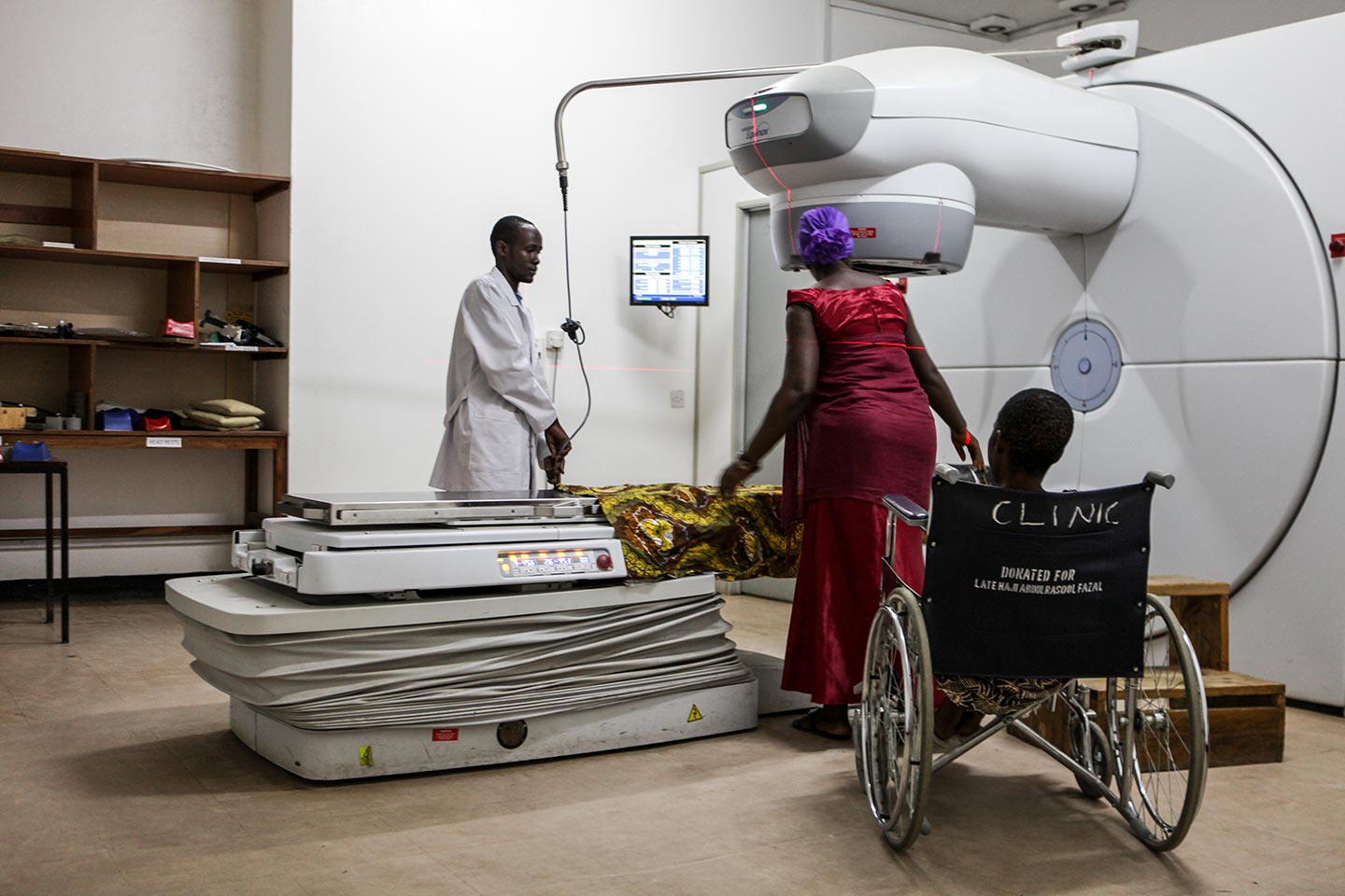 A cancer patient getting prepared for an examination – Credit: Gavi/2012/Sala Lewis