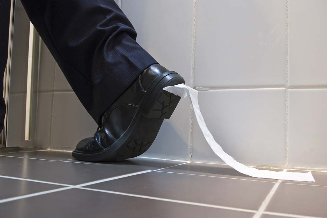 If contaminated paper towels are discarded on the floor, people stepping on them can transfer germs via their shoes to outside areas.