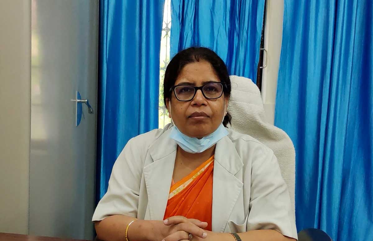 Dr Anita Mehta, Head of the Pediatrics department at BRD Hospital. Credit: Aayushi Shukla.