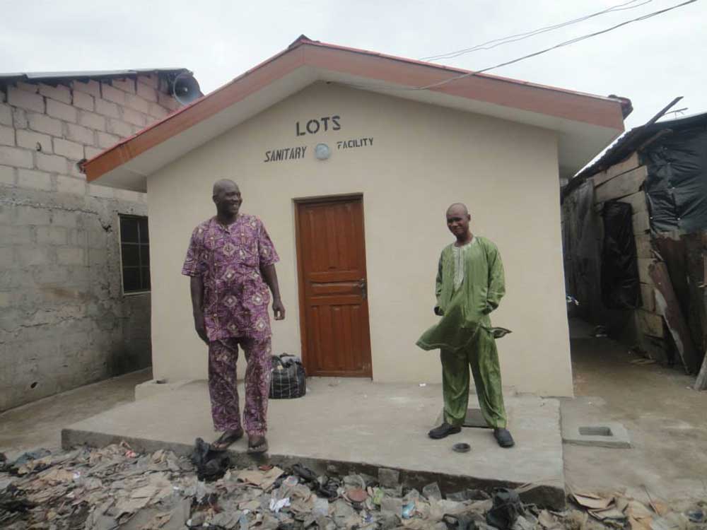 Toilet and bathroom facility built by LOTS. Credit: LOTS foundation