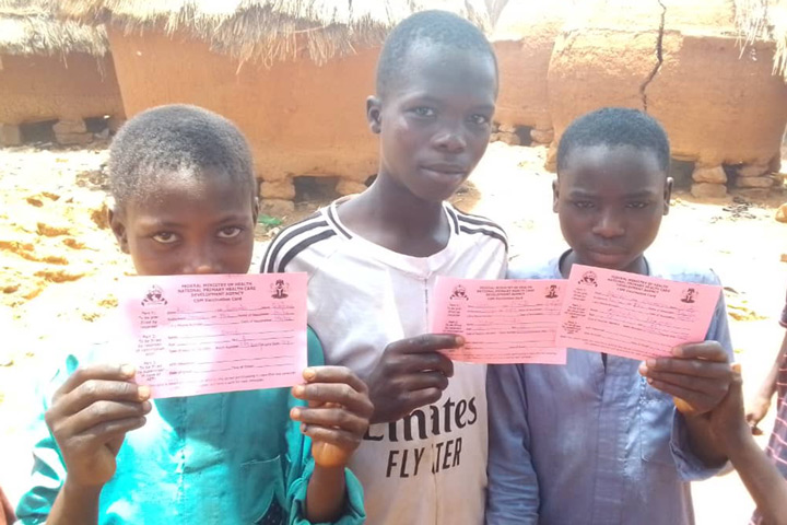 Children after receiving yje meningitis vaccine in Kebbi, Nigeria. Credit: Nuoluwapo Abdullah, UNICEF