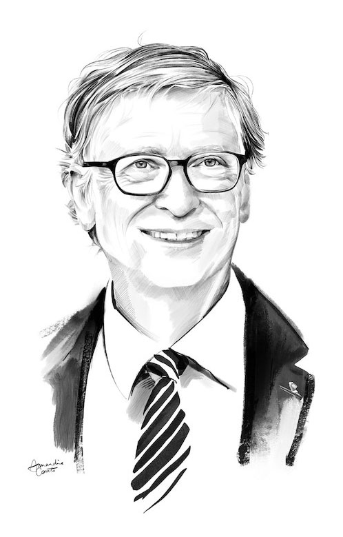 Bill Gates. Illustration by Amandine Comte Bill Gates. Illustration by Amandine Comte