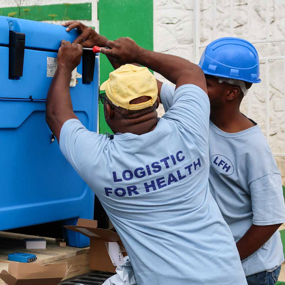 Solar-powered fridges being delivered to the health centre in Kenscoff, near Port-au-Prince, Haiti. Credit: Gavi/2017/Frederique Tissandier