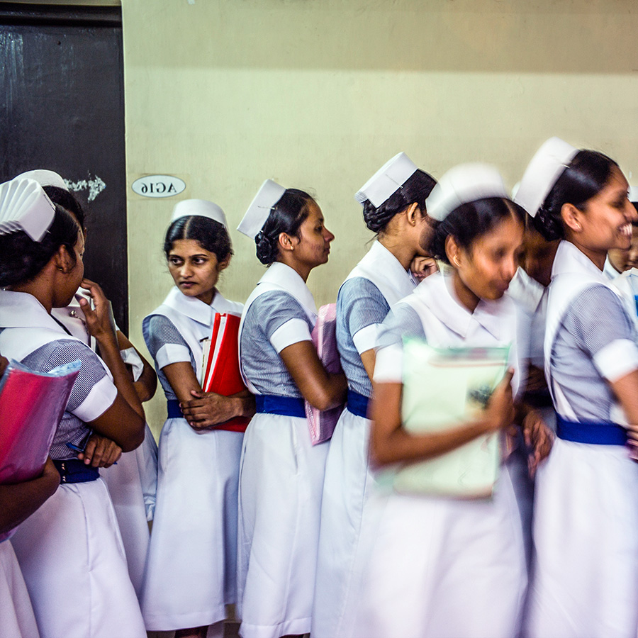 Des infirmières Sri-lankaises en pleine formation. Photo : Gavi/Mithra Weerakone.