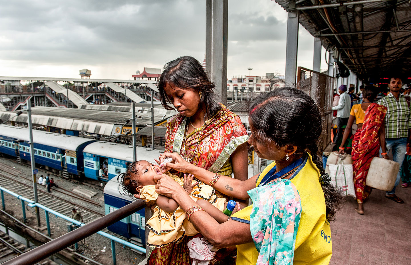 Child receiving an oral polio vaccine dose - Credit: GAVI/2013/Manpreet Romana