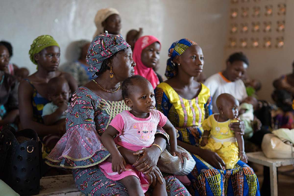 Parents with their children