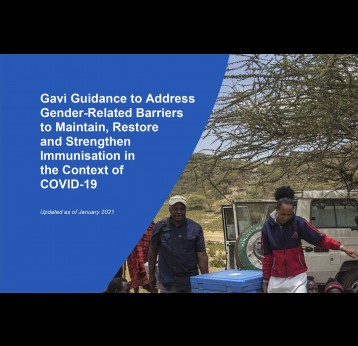 Gavi Guidance to address gender barriers in MRS immunisation