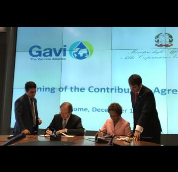 Gavi welcomes Italy contribution