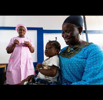 Malaria routine immunisation. Credit: Gavi/2024/Milequem Diarassouba