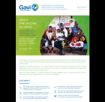 Gavi factsheet: about the Vaccine Alliance