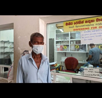 W. L. Nandasena at the Colombo Chest Clinic, Sri Lanka. Credit: Aanya Wipulasena