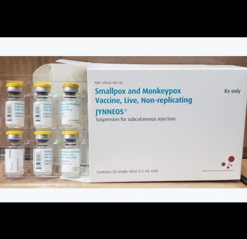 Vials and a box of smallpox and mpox vaccine. Credit: ASPR
