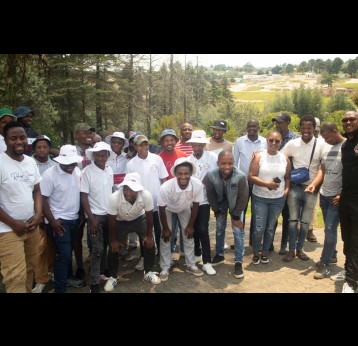 Lesotho male mobilisers pose for a picture along with Mantsopa Institute staff at the refresher course in January 2023. Credit: Mosoeu Maliehe