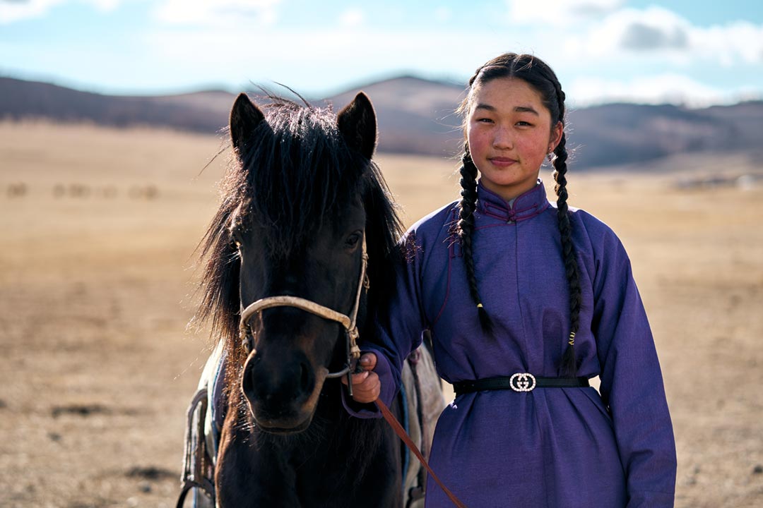 Enkhgerel, 16 years old, high-school student. Erdene, Mongolia. Photographed for Generation ImmUnity. Credit: Gavi/2023/Khasar Sandag