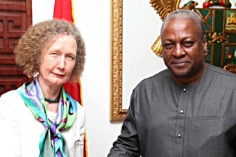 President John Maham with Helen Evans