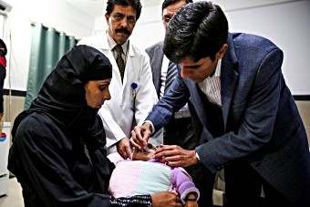 Punjab, Pakistan: first baby to be vaccinated with the rotavirus vaccine