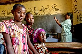 Tanzanian school girls: measles-rubella campaign