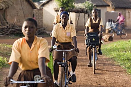 Ghana girls cycling