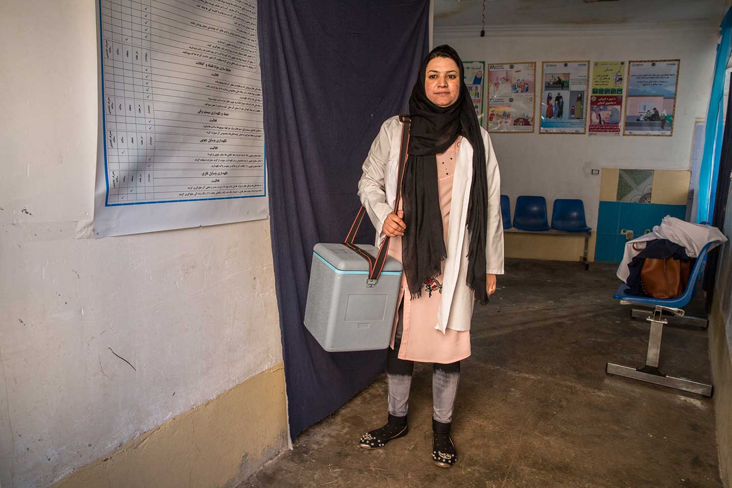 Razia, a female vaccinator in Afghanistan