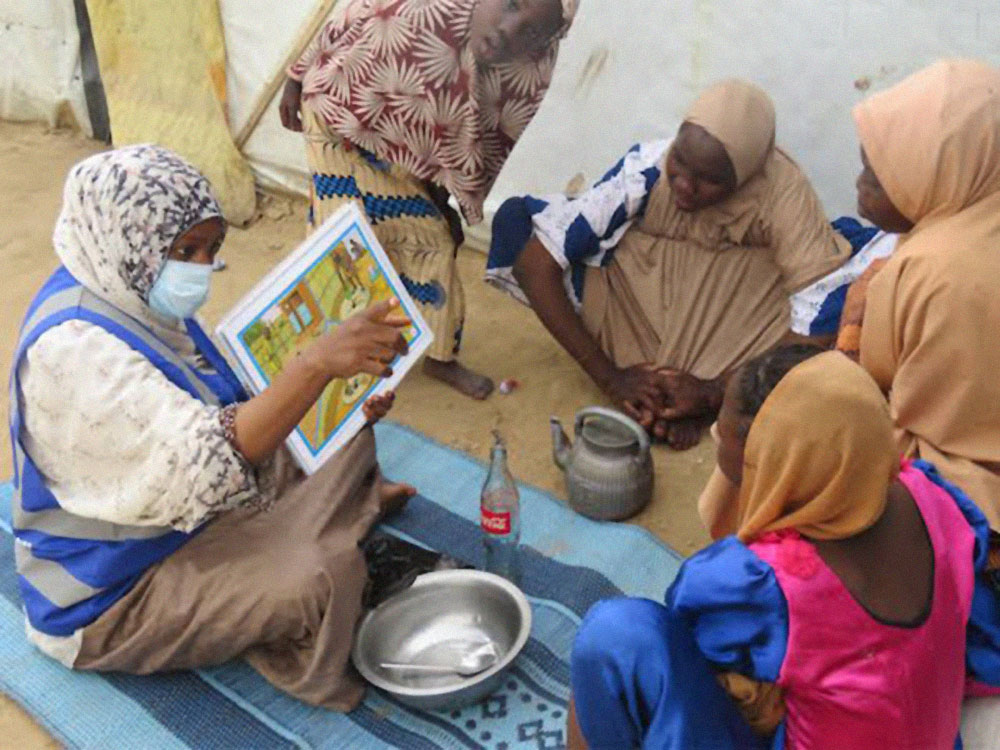 A health worker sensitising women on hygiene and safe drinking water in a community Credits: Bauchi State Government, Ripplesnigeria, Dailyvendor