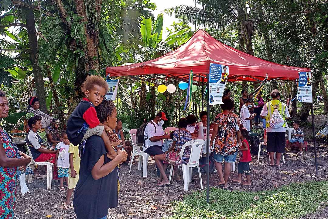 A vaccine outreach session in northern Papua New Guinea. Credit: Buimo Clinic, Miriam Key