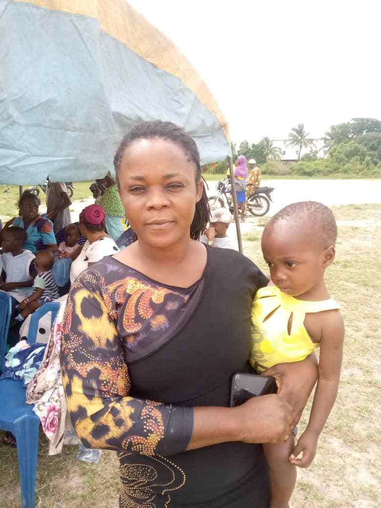 Faith Akindele during an immunisation campaign organised by Igbologun Medical Centre at Snake Island. Credit: Royal Ibeh