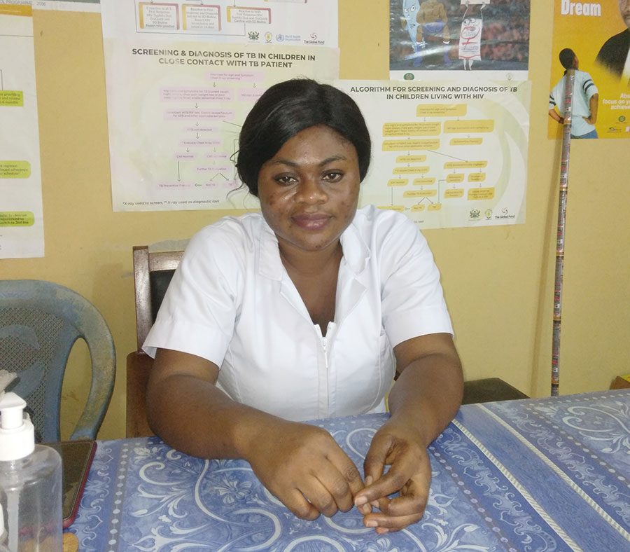 Leticia Adu Poku, Disease Control Officer, Adisadel Health Centre. Credit: Kwame Appiah
