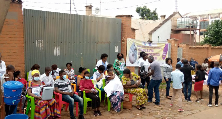 Lancement de la campagne de vaccination contre la poliomyélite dans la ville de Bukavu le 26 mai 2022 (crédit: Christian Buzangu)