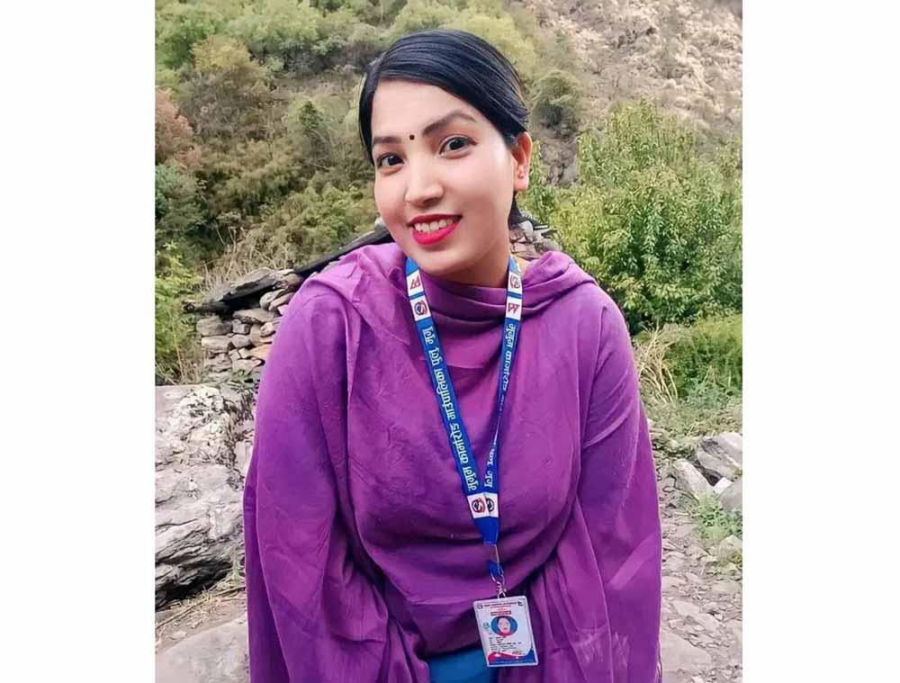 Assistant Nurse Midwife (ANM) Tulasi Shai, Pulu Health Post. Credit: Chhorden Sangnu Lama