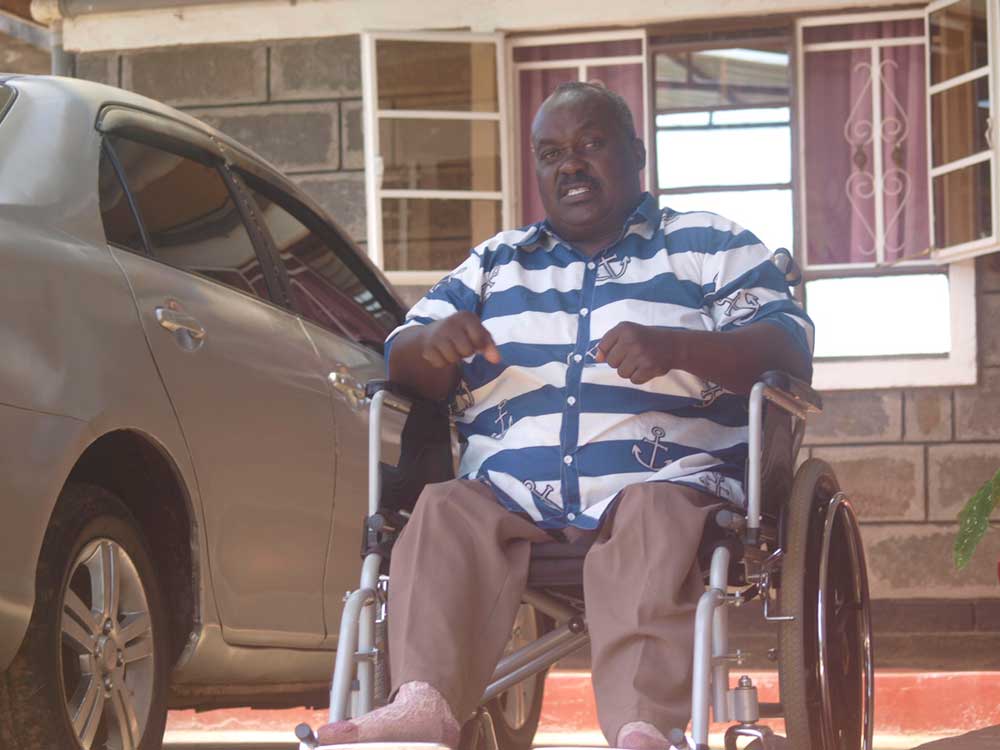 Harold Kipchumba speaks with VaccinesWork at his home near Nakuru City . Credit: Joseph Maina