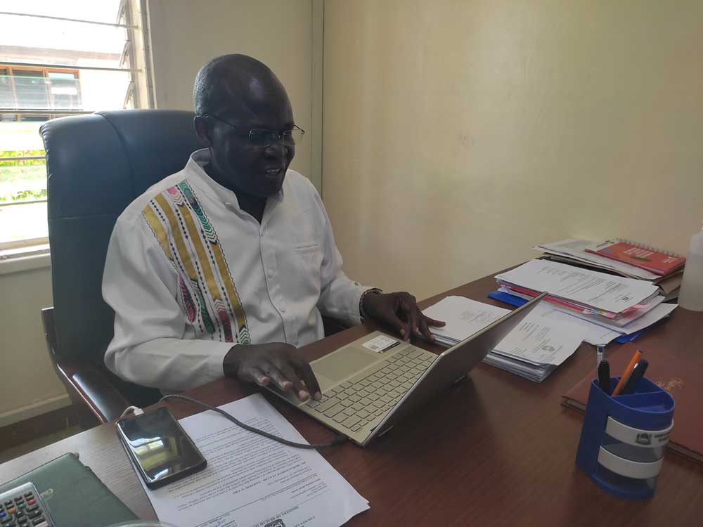The Kakamega County Chief Officer for Public Health Mr George Mukodo during an interview in his office on March15,2024.Photo Credits/Angeline Anyango.