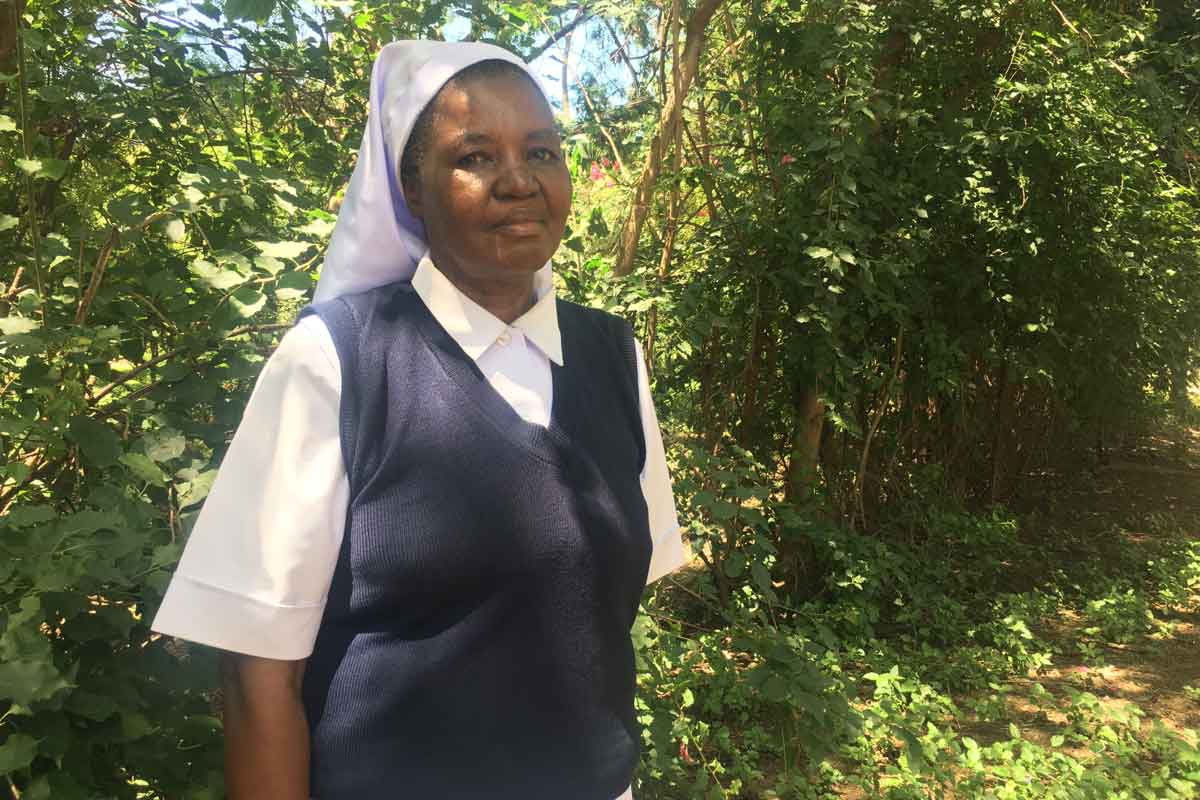 Sr Virginia Virgo near her residence in Moroto. The Catholic nun has vaccinated tens of thousands of children in the Karamoja region since 1994. Credit: John Agaba.