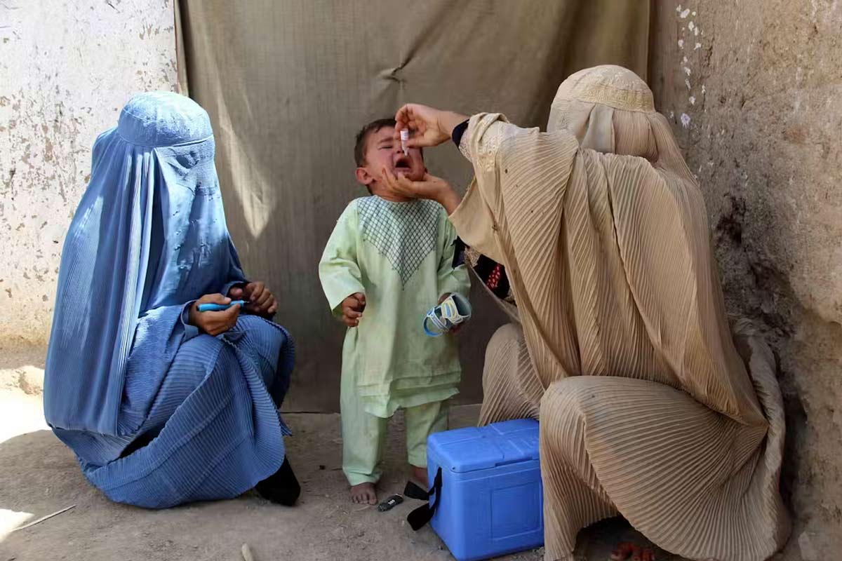 House-to-house vaccination was used in early 2024. Muhammad Sadiq/EPA