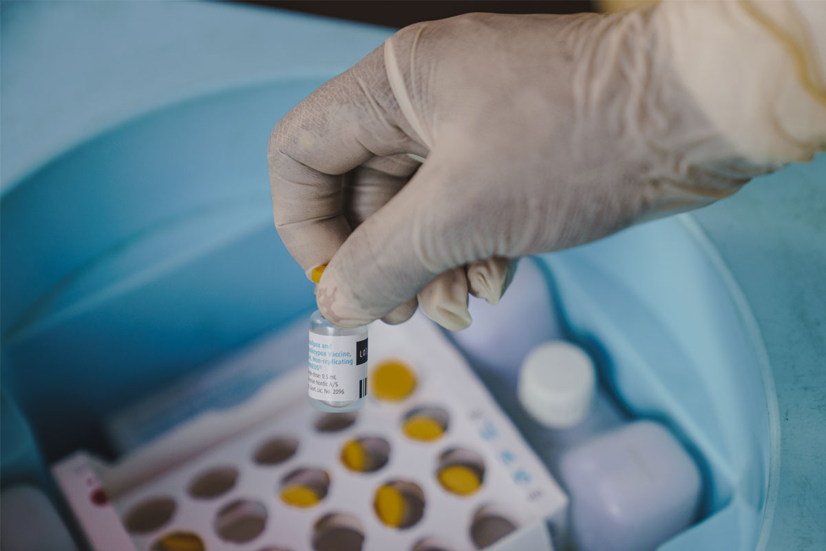 An mpox vaccination vile. Credit: Jospin Benekire
