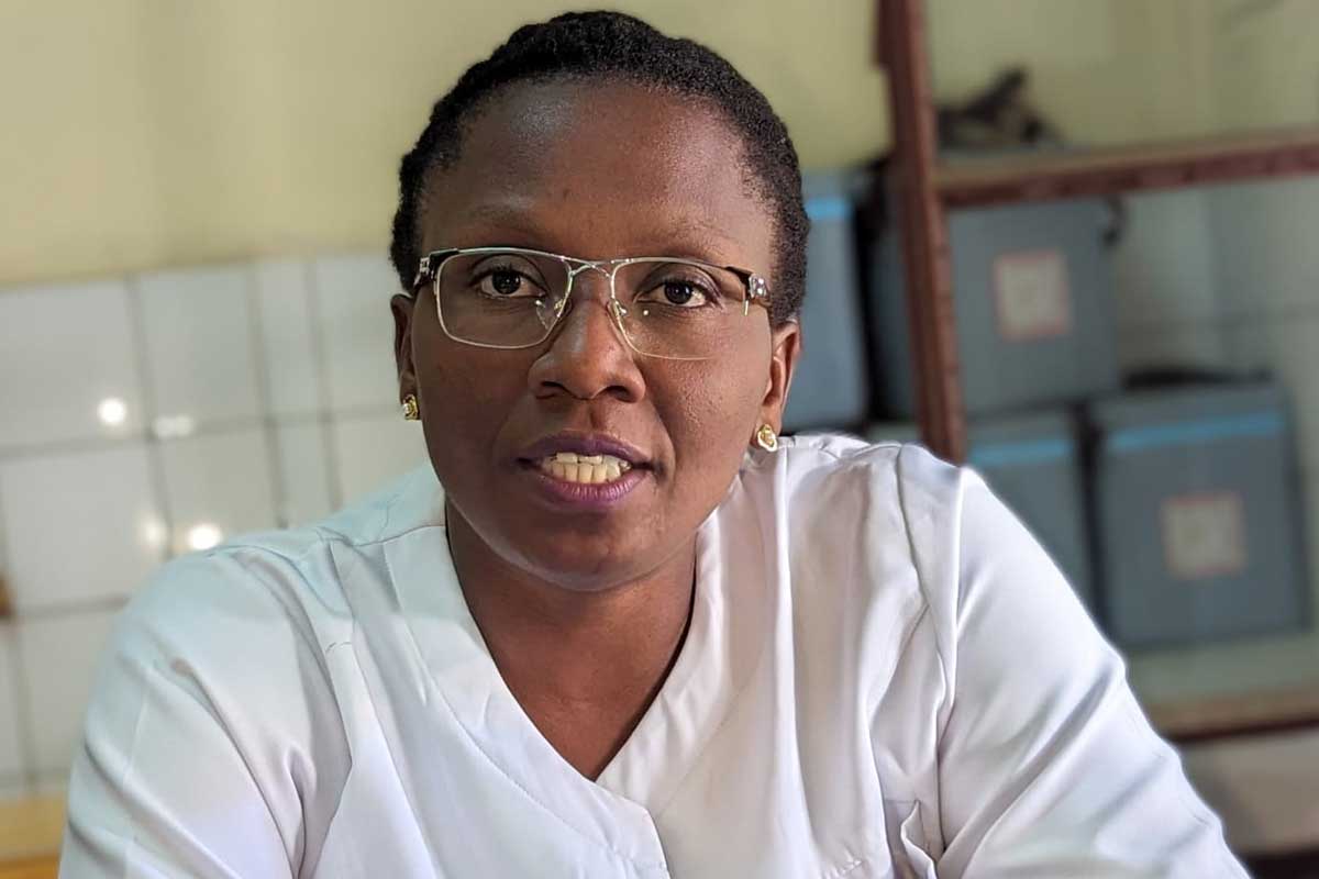 Honorine Nkunzimana, a health worker at the community medical centre in Buyenzi, a suburb in Bujumbura. Cresdit: Moses Havyarimana